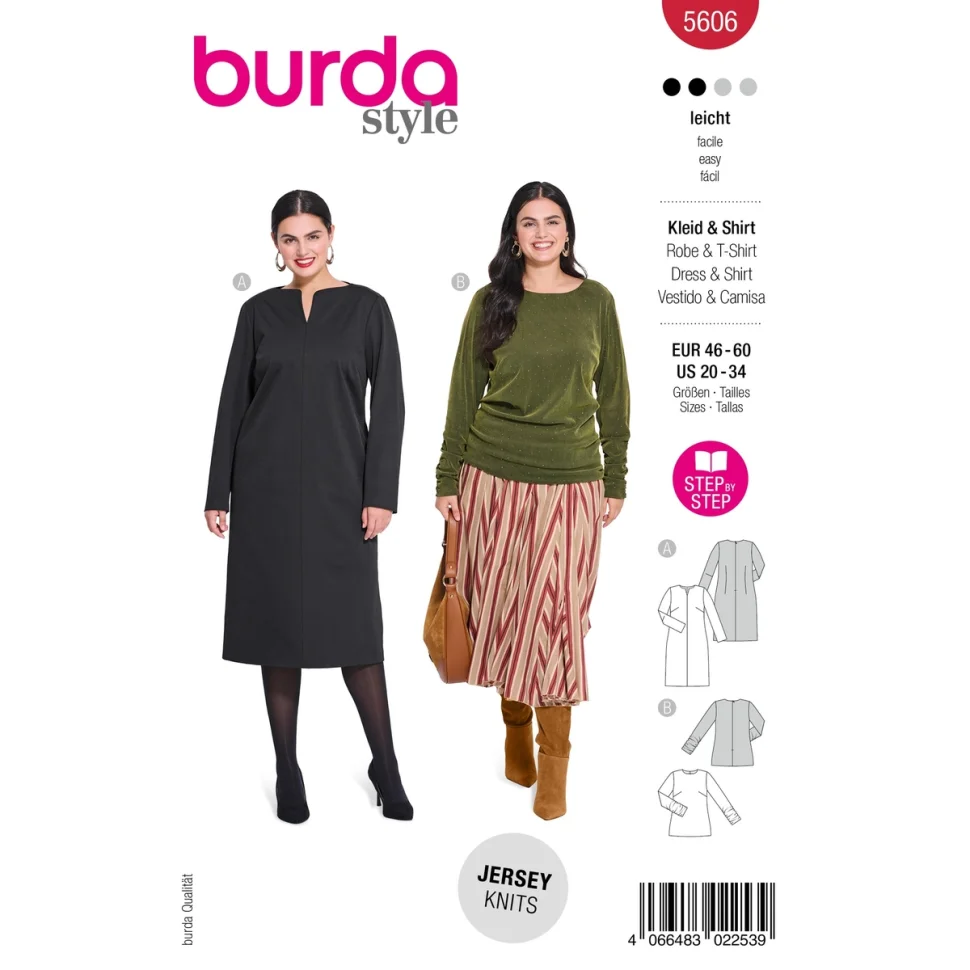 Patron Burda 5606 Robe et Chemise