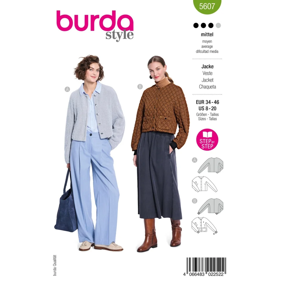 Patron Burda 5607 Veste