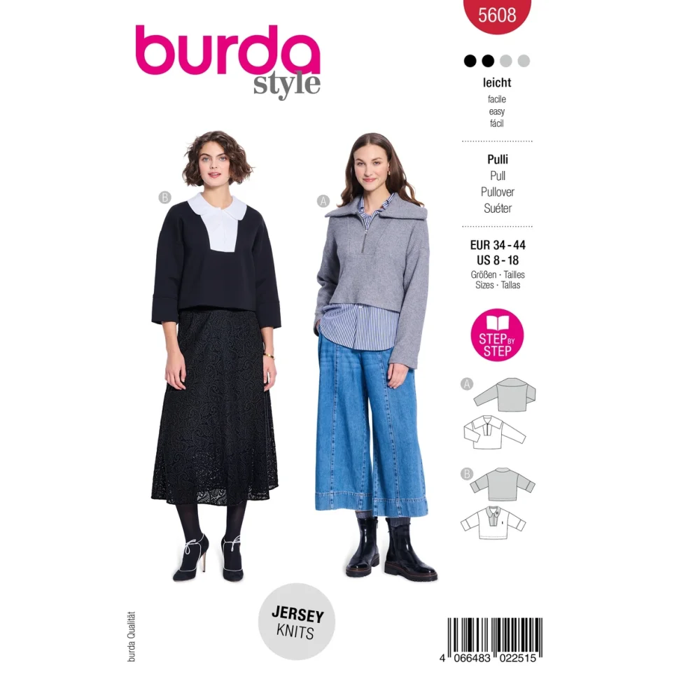 Patron Burda 5608 Pull et Top