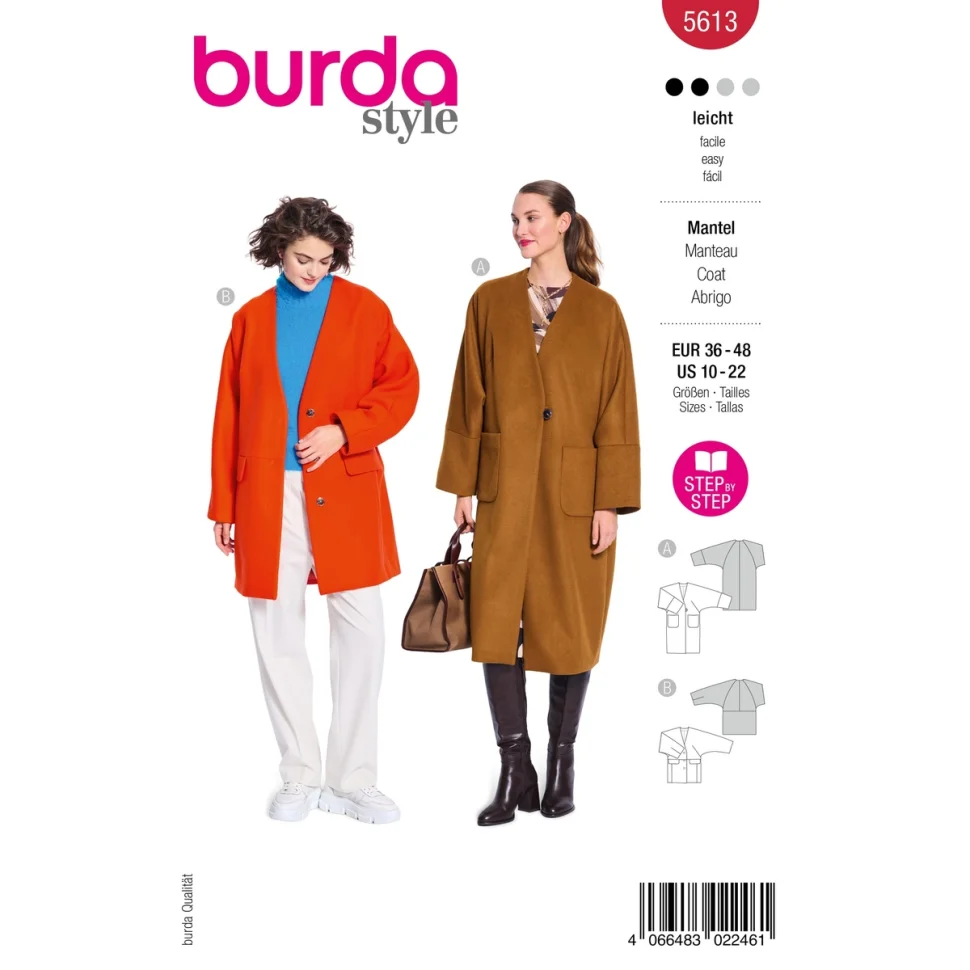 Patron Burda 5613 Veste et Manteau