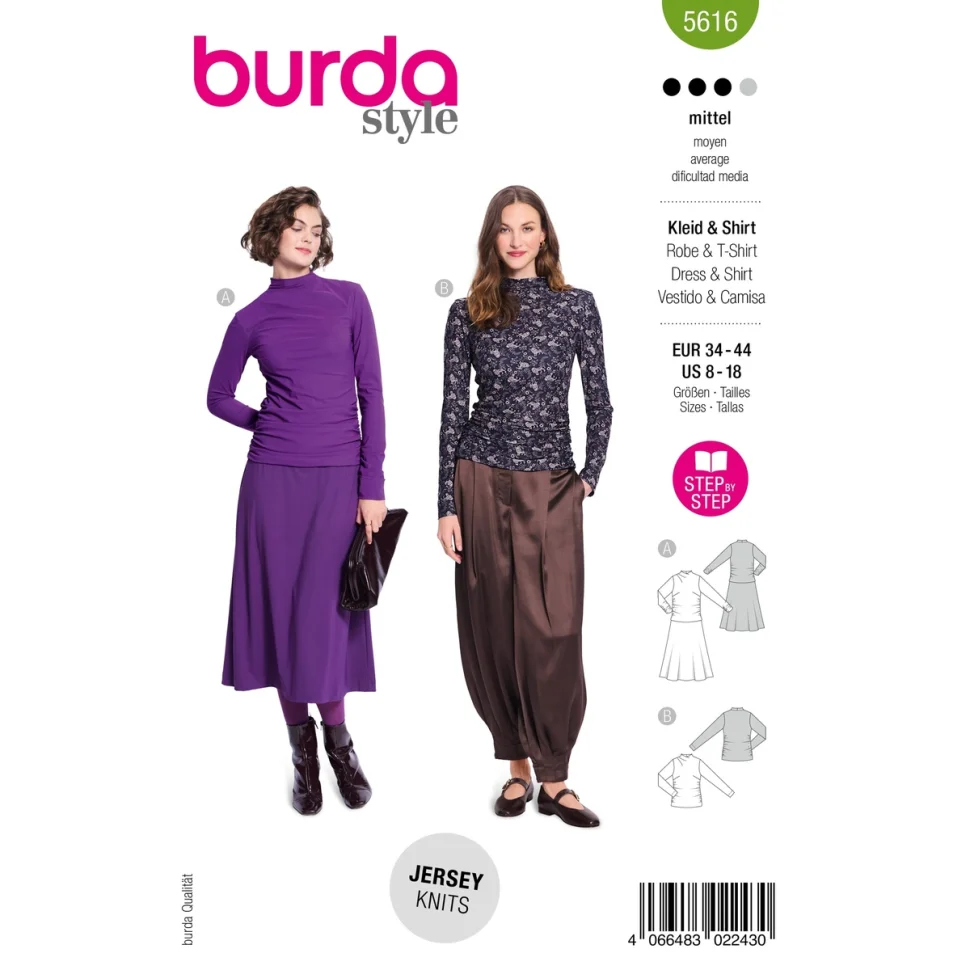 Patron Burda 5616 Robe et Top