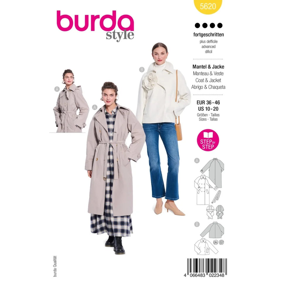 Patron Burda 5620 Veste et Manteau