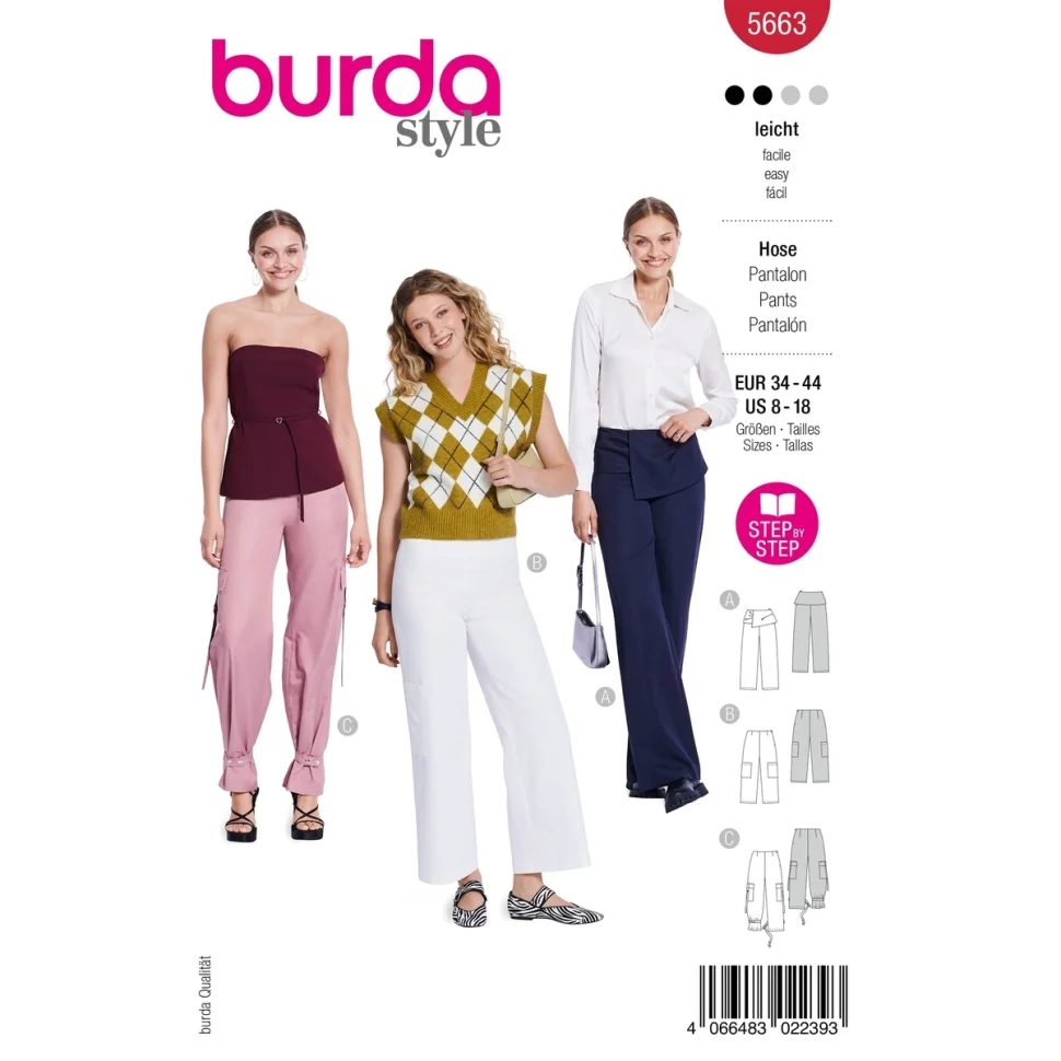 Patron Burda 5663 Pantalon