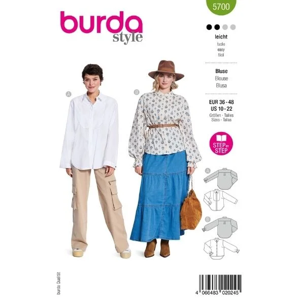 Patron Burda 5700 Blouse