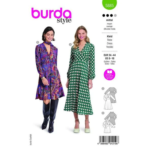 Patron Burda 5885 Robe