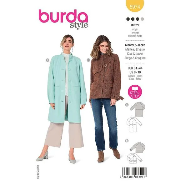 Patron Burda 5974 Manteau & Veste