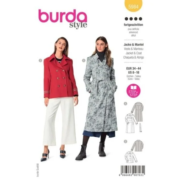 Patron Burda 5948 Veste & Manteau