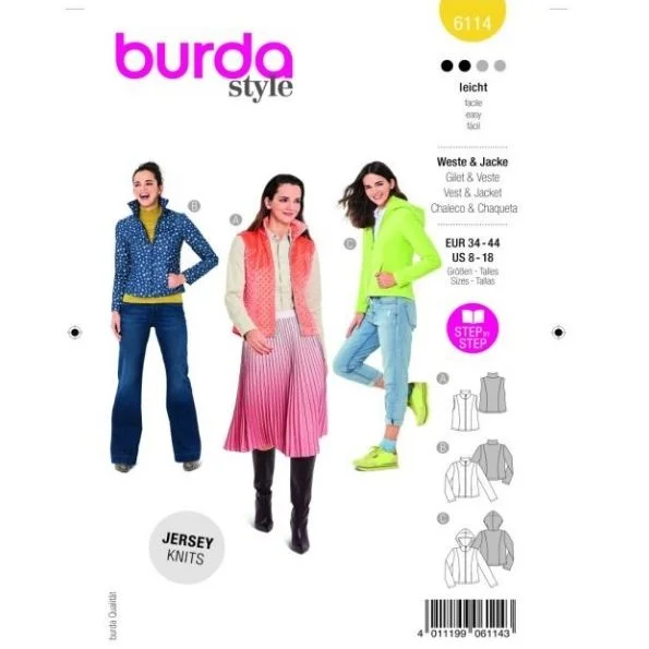 Patron Burda 6114 Gilet & Veste
