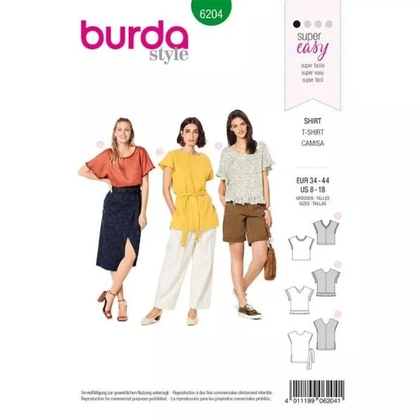Patron Burda 6204 T-shirt