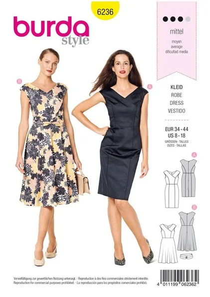 Patron Burda 6236 Robe