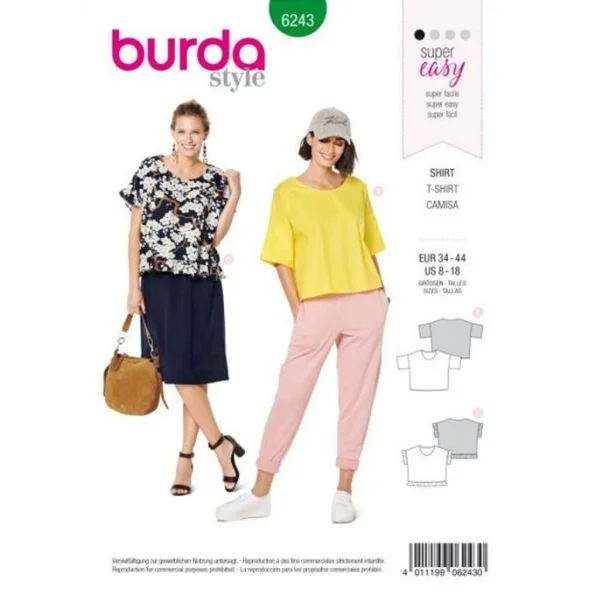 Patron Burda 6243 T-shirt