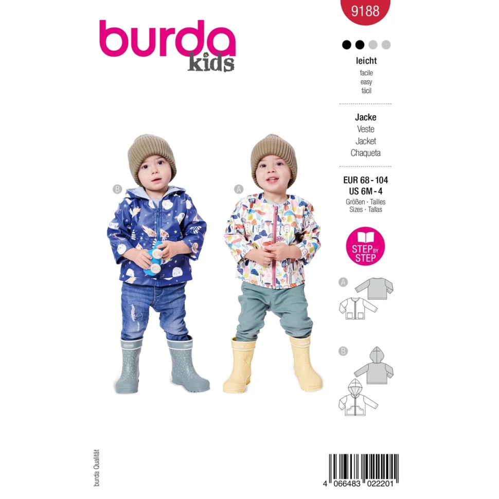 Patron Burda 9188 Veste