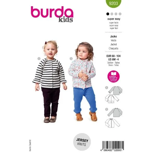 Patron Burda 9203 Veste