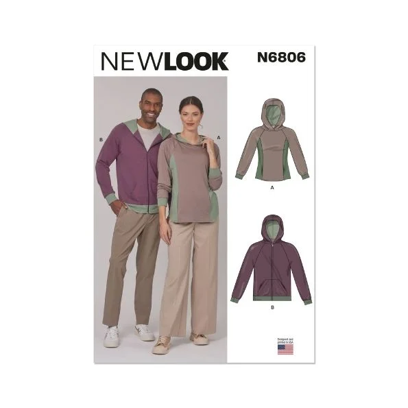 Patron New Look 6806 Sweats à capuche