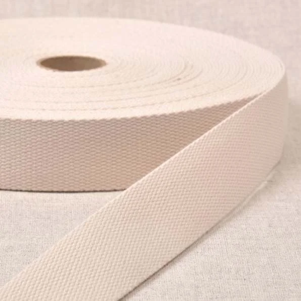 Sangle Polyester aspect Coton 30 mm Ecru