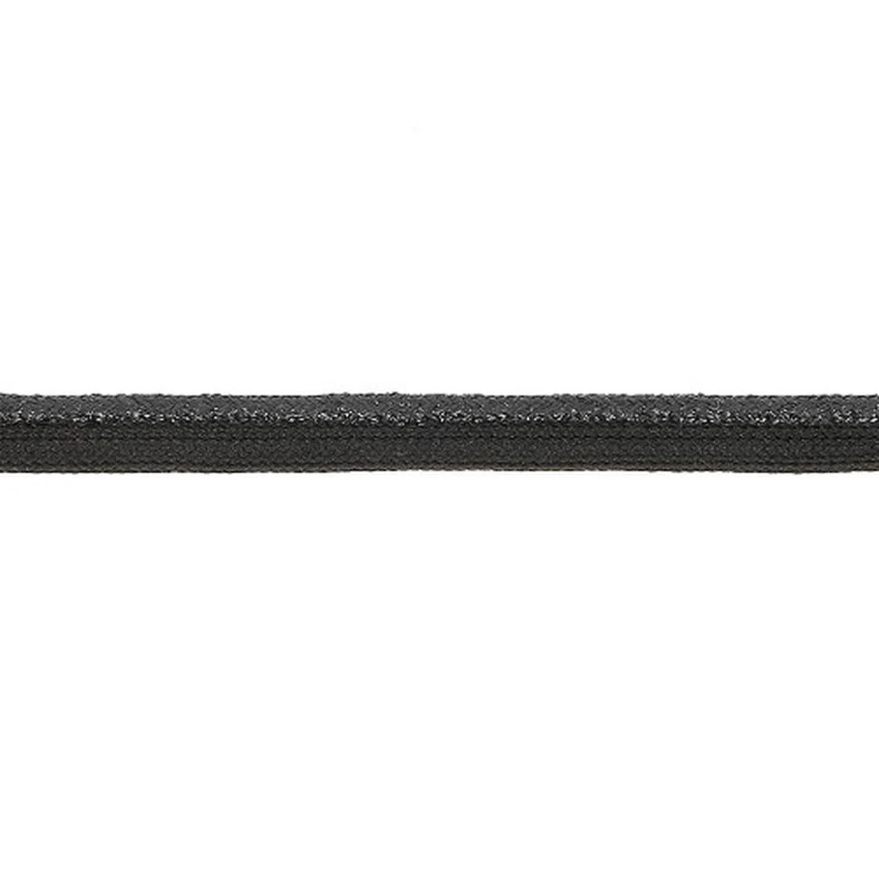 Passepoil tressé Lurex 10 mm Noir x1m