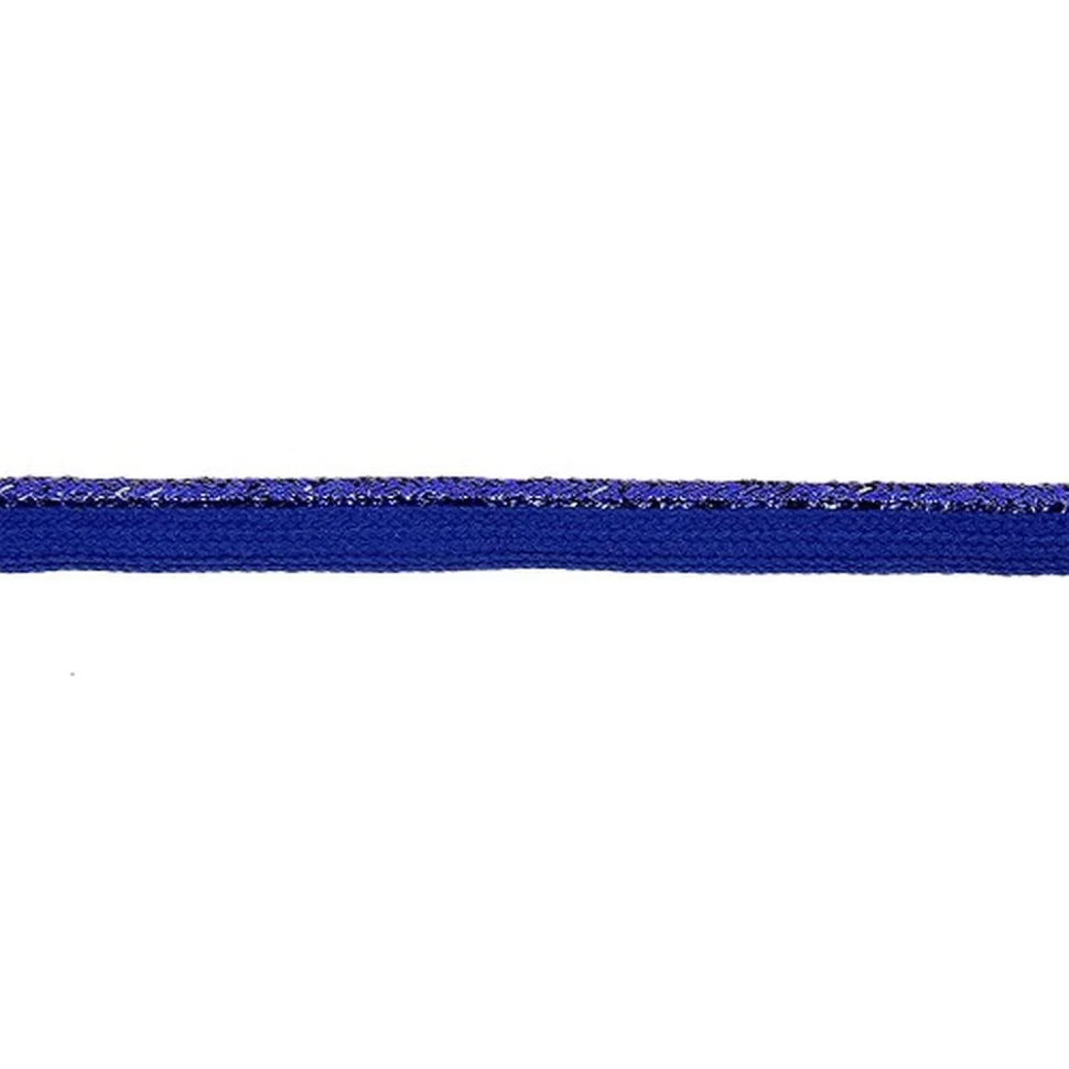 Passepoil tressé Lurex 10 mm Bleu x1m