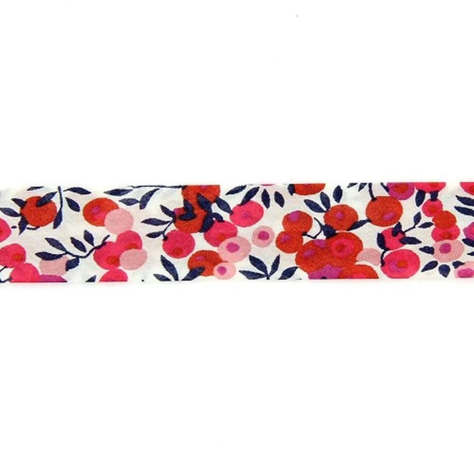 Biais Liberty of London 20 mm Wiltshire rouge x1m