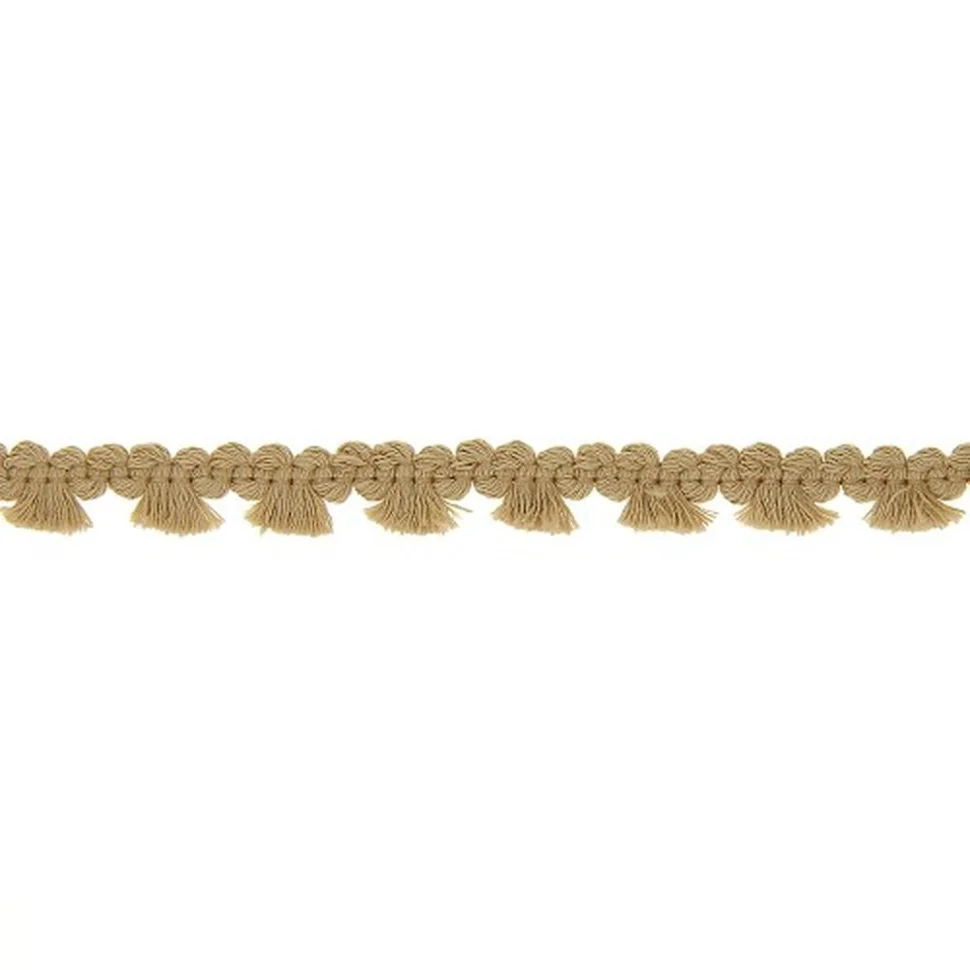 Galon pompon mini floches 8 mm Beige x1m