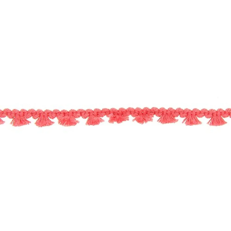 Galon pompon mini floches 8 mm Corail x1m