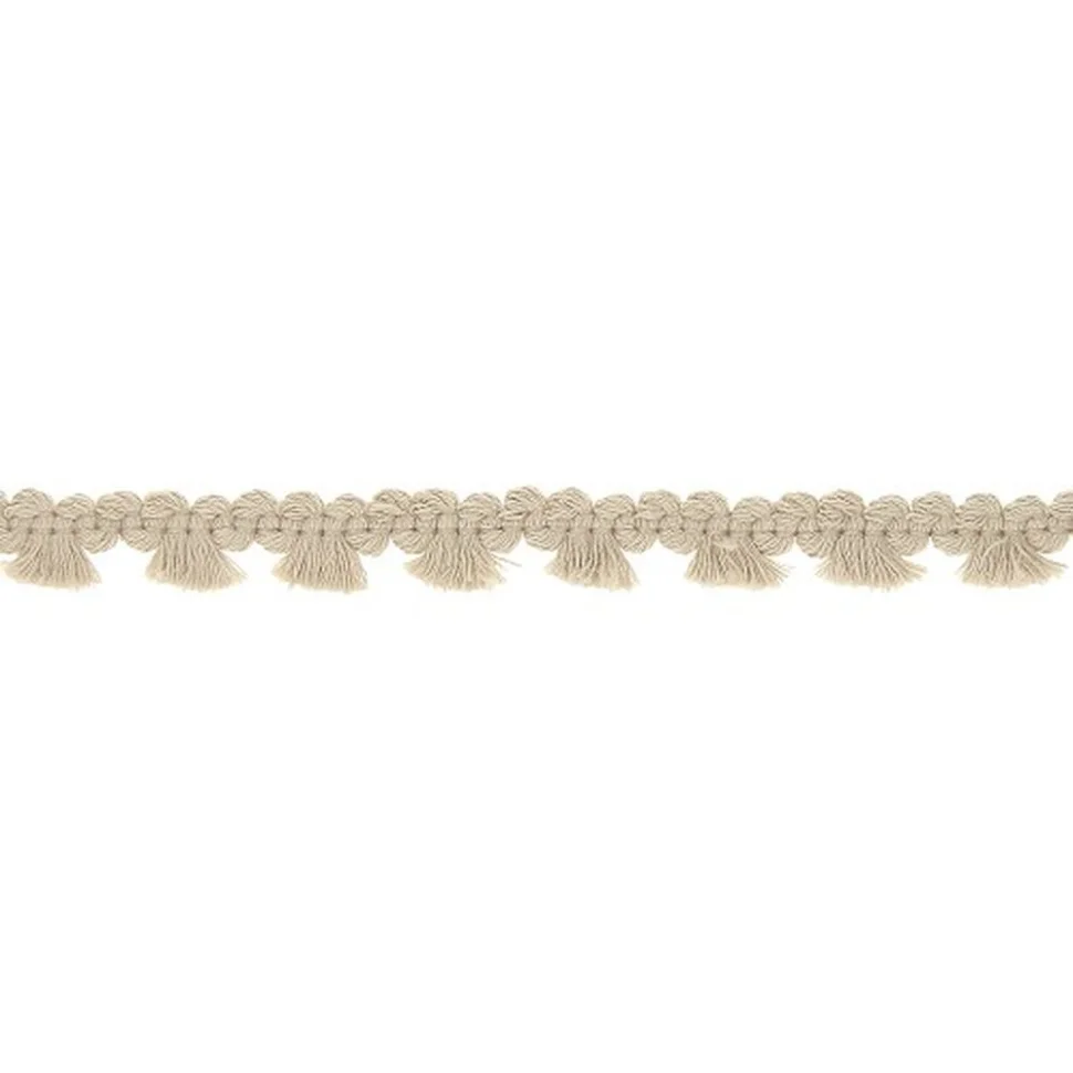 Galon pompon mini floches 8 mm Naturel x1m