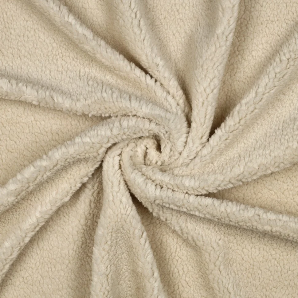 Tissu Fausse fourrure Mouton Teddy uni Ecru