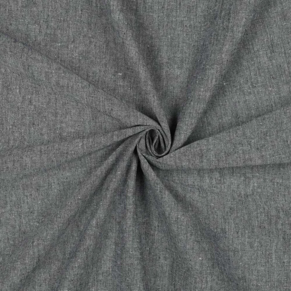 Tissu Coton fil teint Louis sur fond Noir