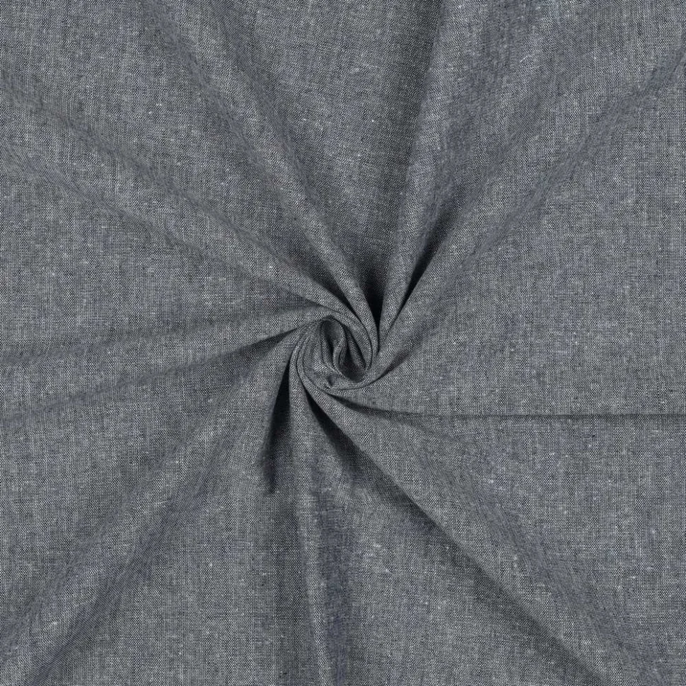 Tissu Coton fil teint Louis sur fond Bleu marine