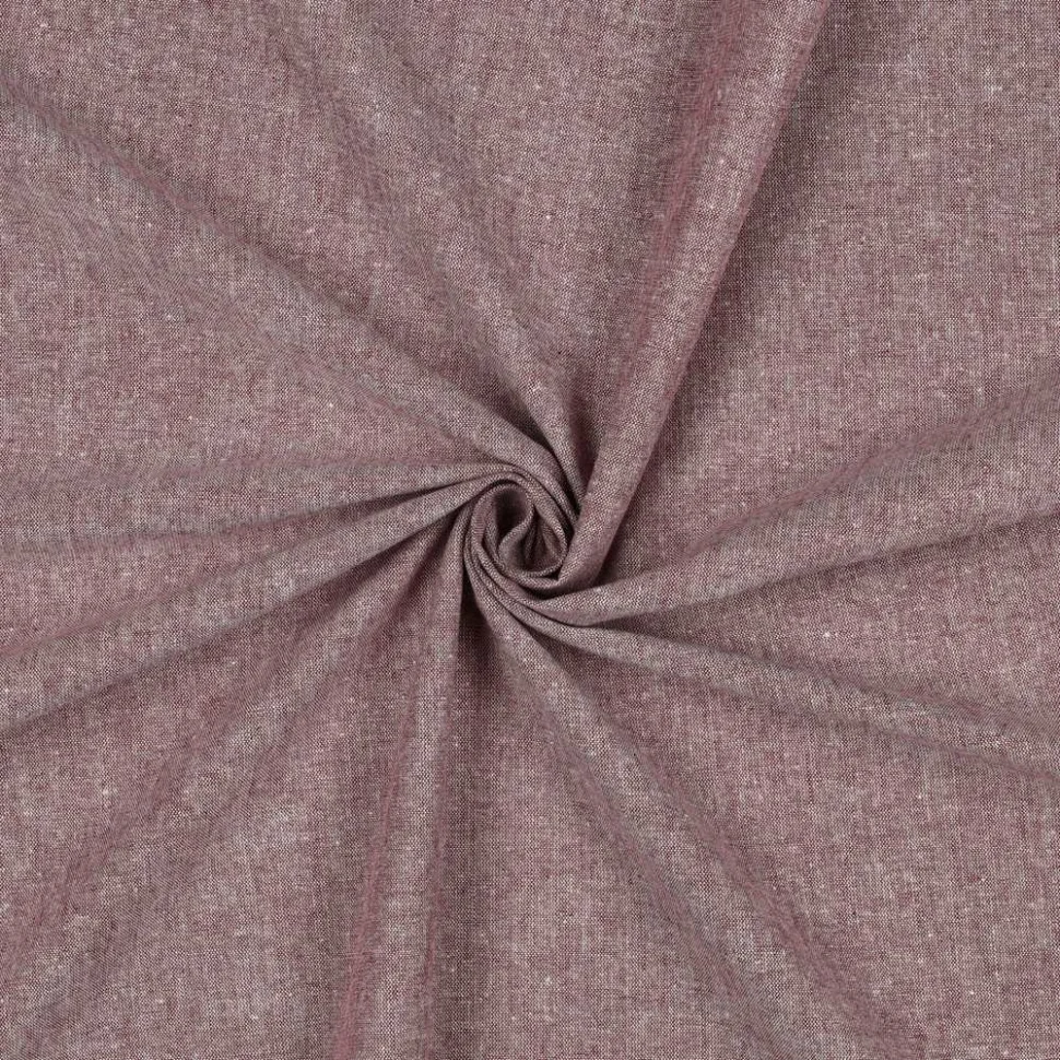 Tissu Coton fil teint Louis sur fond Aubergine