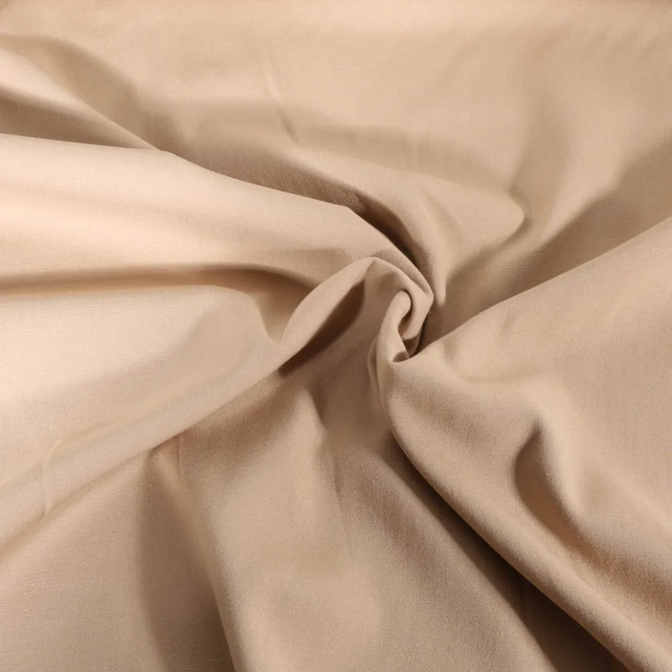 Tissu Viscose Twill extensible uni Beige