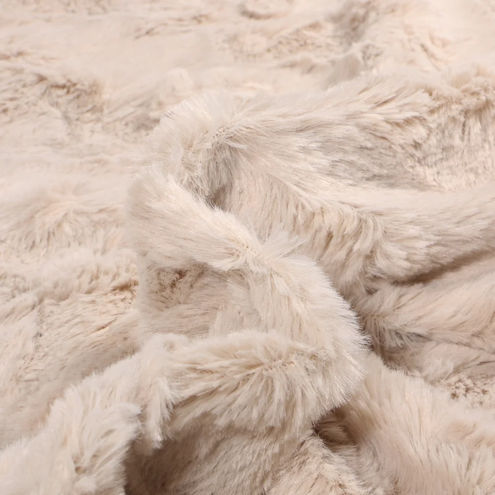 Tissu Fausse fourrure Lincia Ecru
