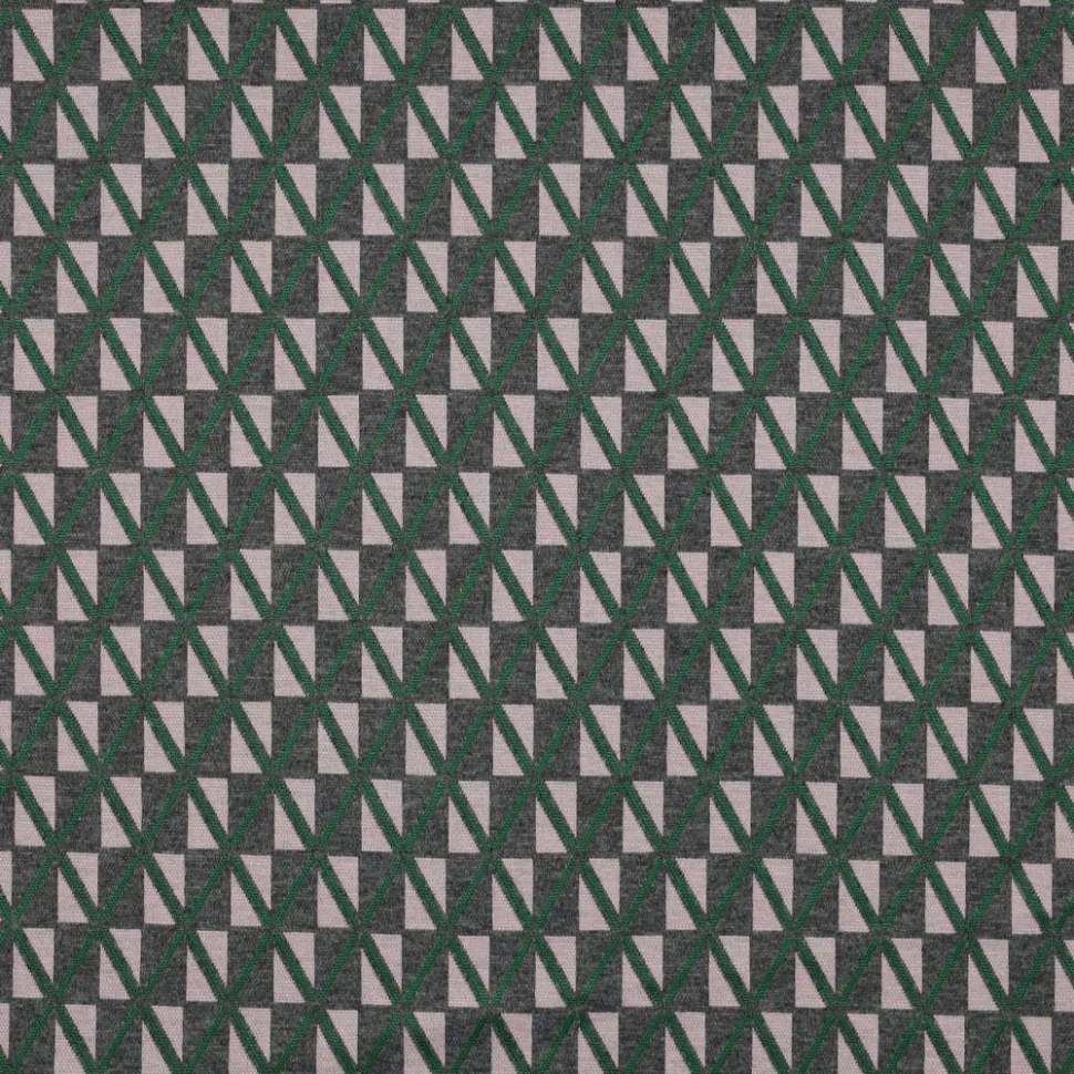 Tissu Jersey Milano Géo sur fond Gris anthracite chiné