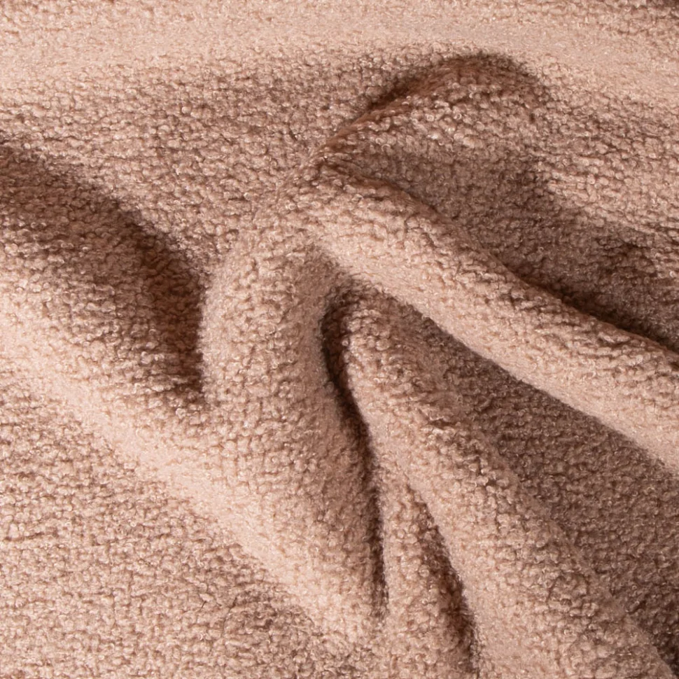Tissu Bouclette Teddy envers Polaire uni Beige