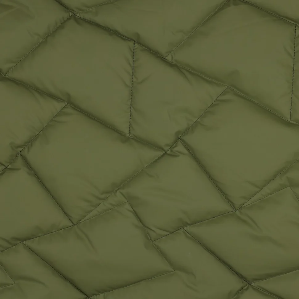 Coupon Tissu Doudoune matelassé Boréal uni Vert kaki - Coupon de 30 cm