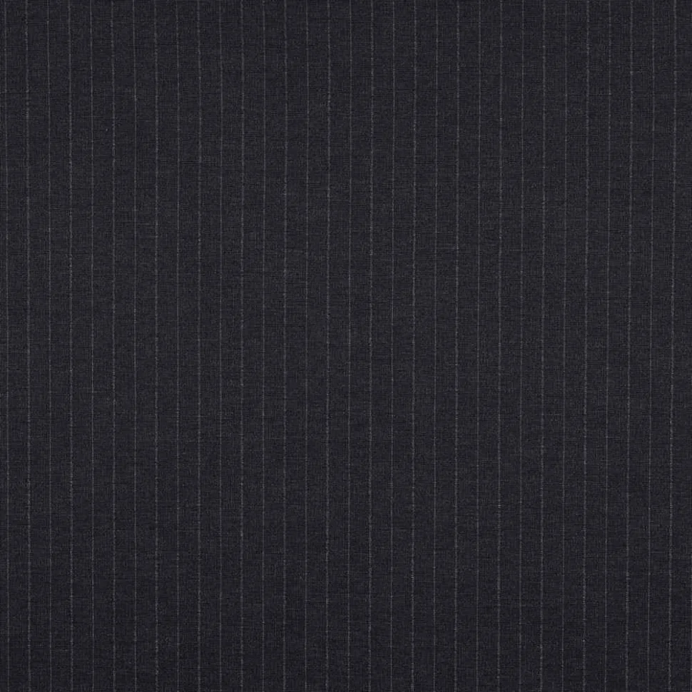 Tissu Jersey Milano Vittoria rayé gris sur fond Noir