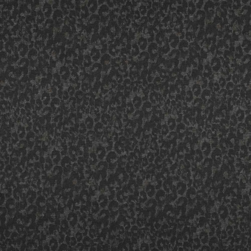 Tissu Jersey Milano Donatella léopard sur fond Gris anthracite profond