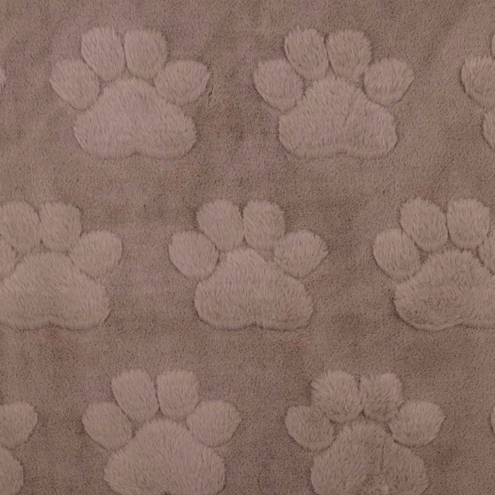 Tissu Fausse fourrure Misha patoune uni Taupe