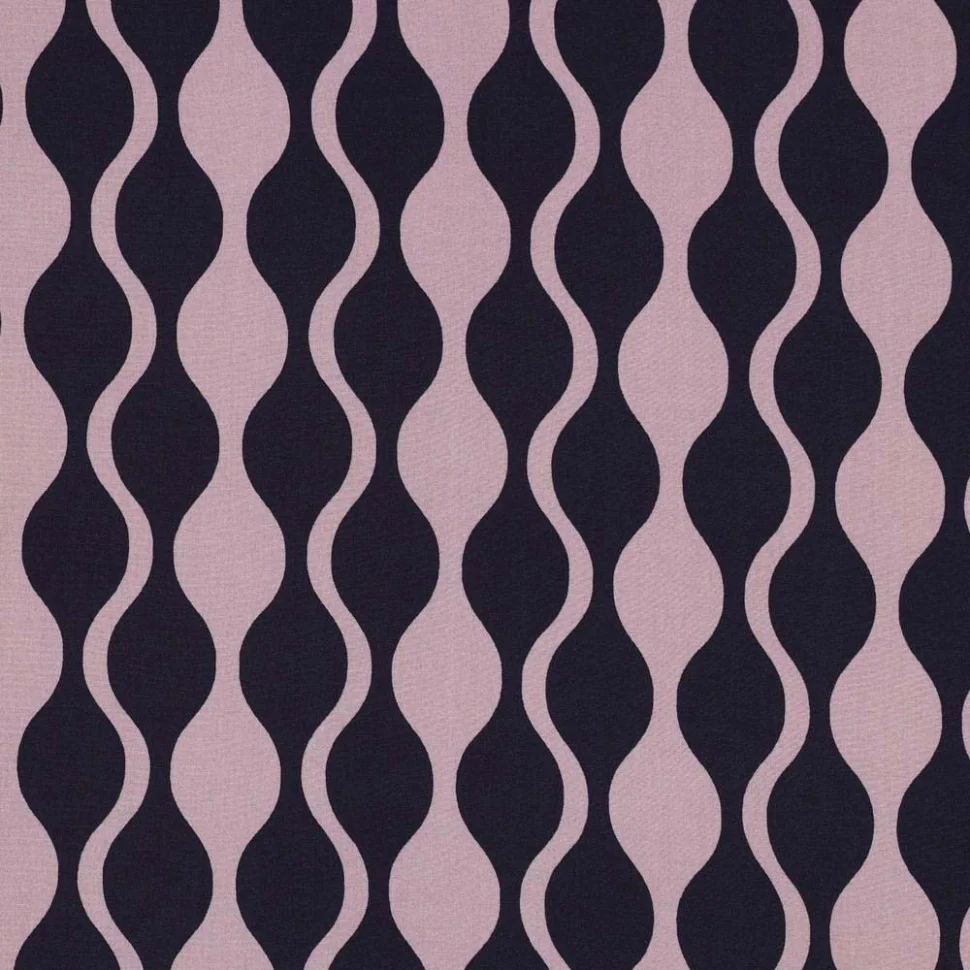 Tissu EcoVero Viscose Wavy sur fond Noir