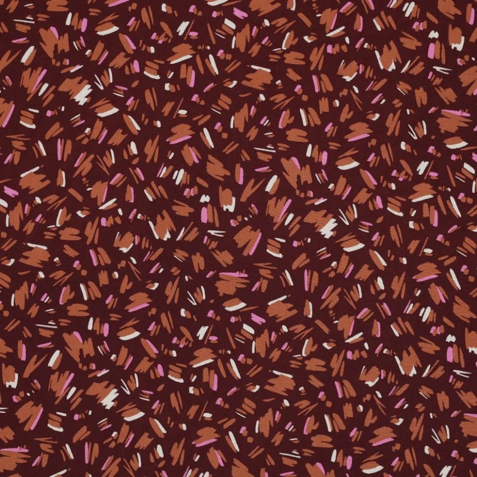 Tissu Viscose légère Afonso sur fond Pourpre