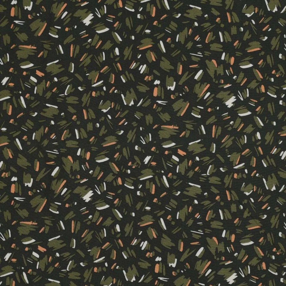 Tissu Viscose Milou sur fond Vert foncé