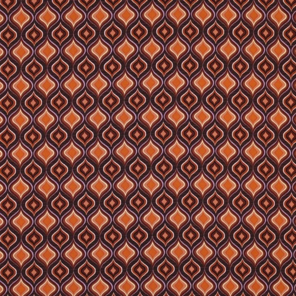 Tissu Viscose extensible Recto sur fond Orange