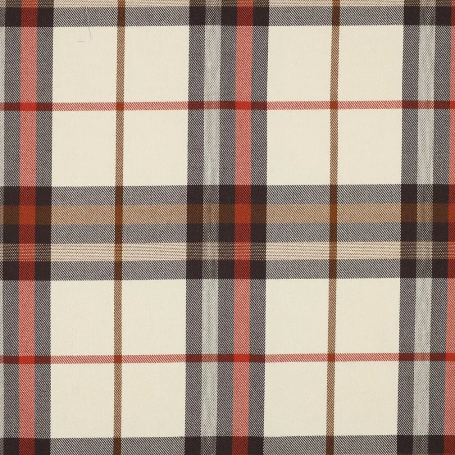 Tissu Tartan Ecossais  Valène sur fond Beige