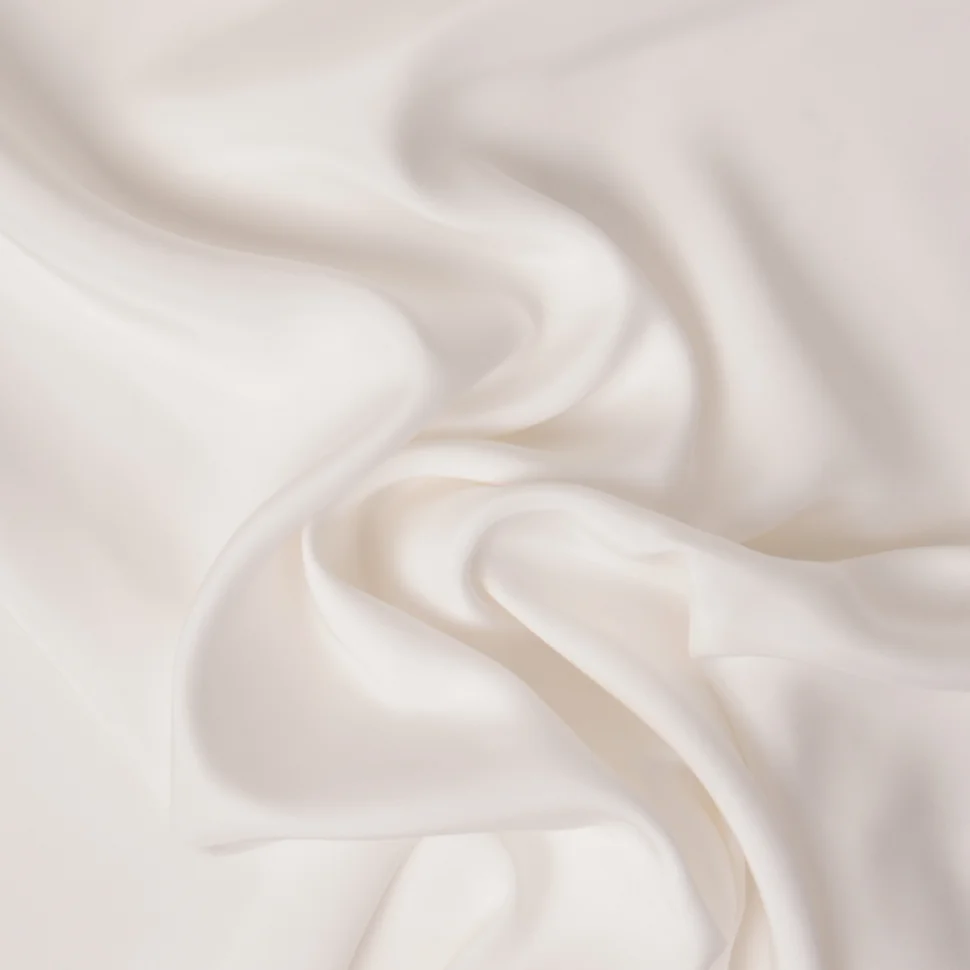 Tissu Soie uni Blanc cassé