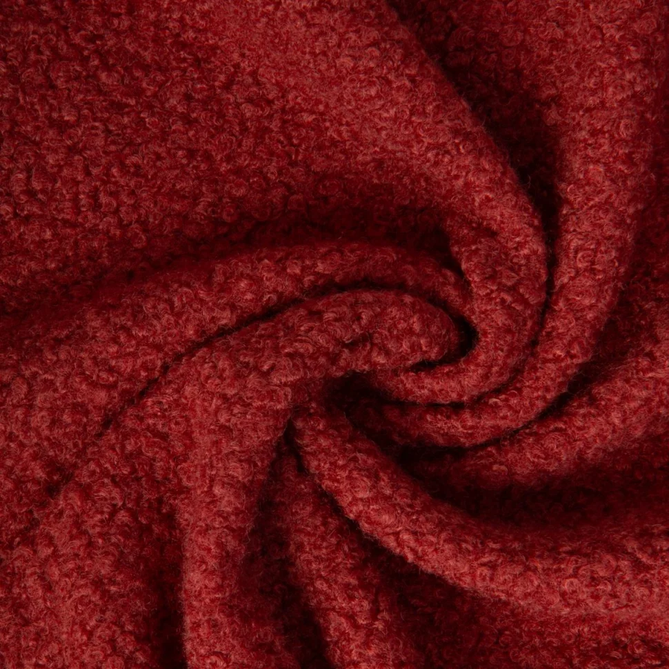 Tissu Bouclette Curly uni Rouille