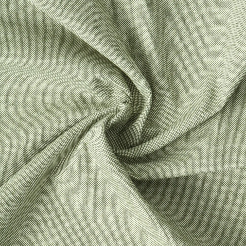 Tissu Toile de Coton aspect Lin Aubiane uni Vert