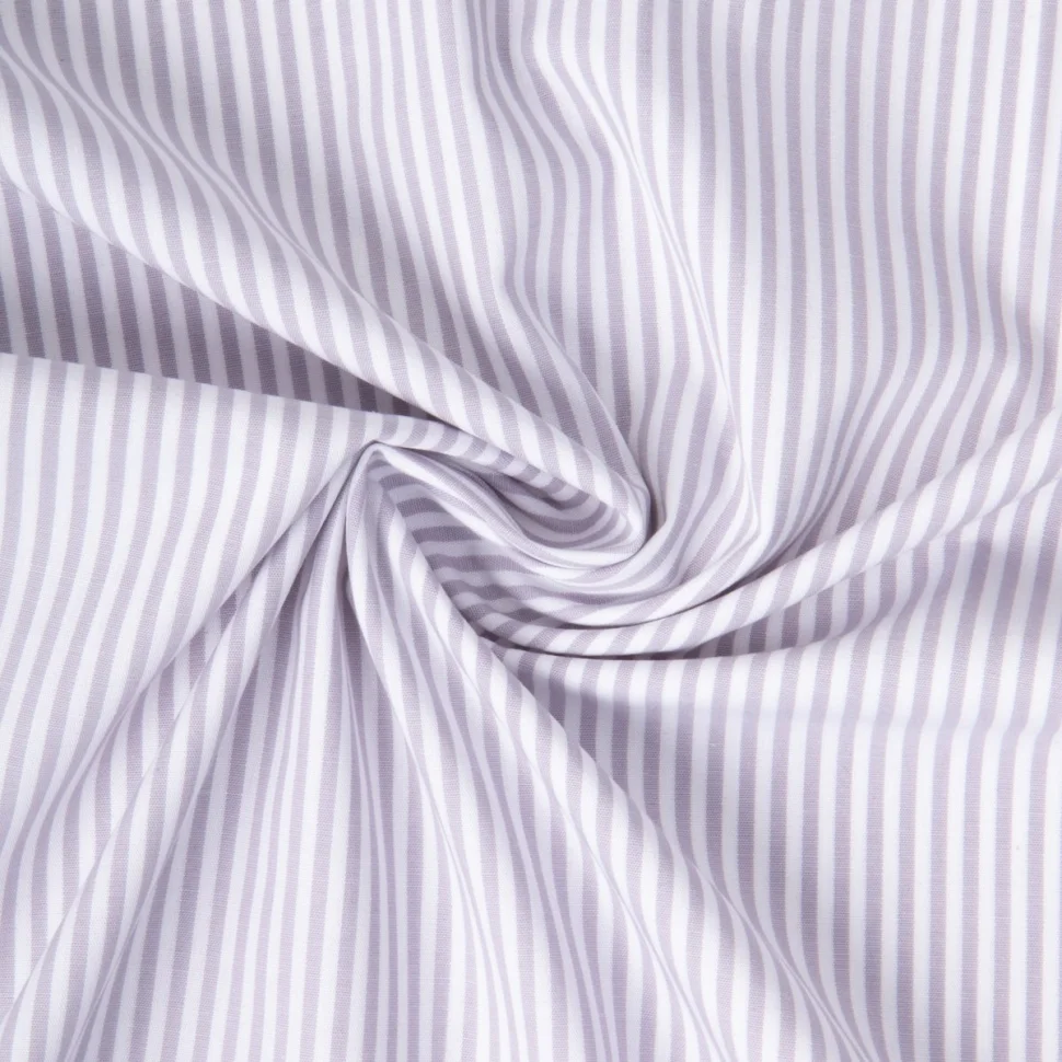 Tissu Vichy Coton rayé Gris
