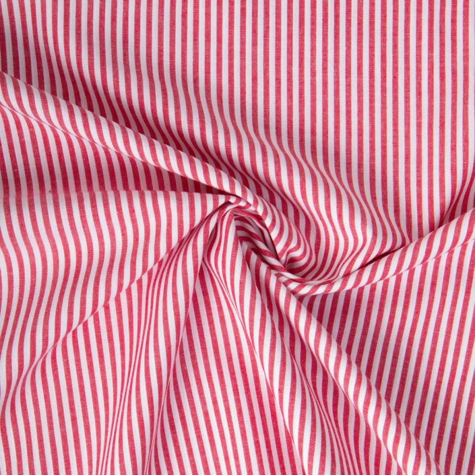 Tissu Vichy Coton rayé Rouge