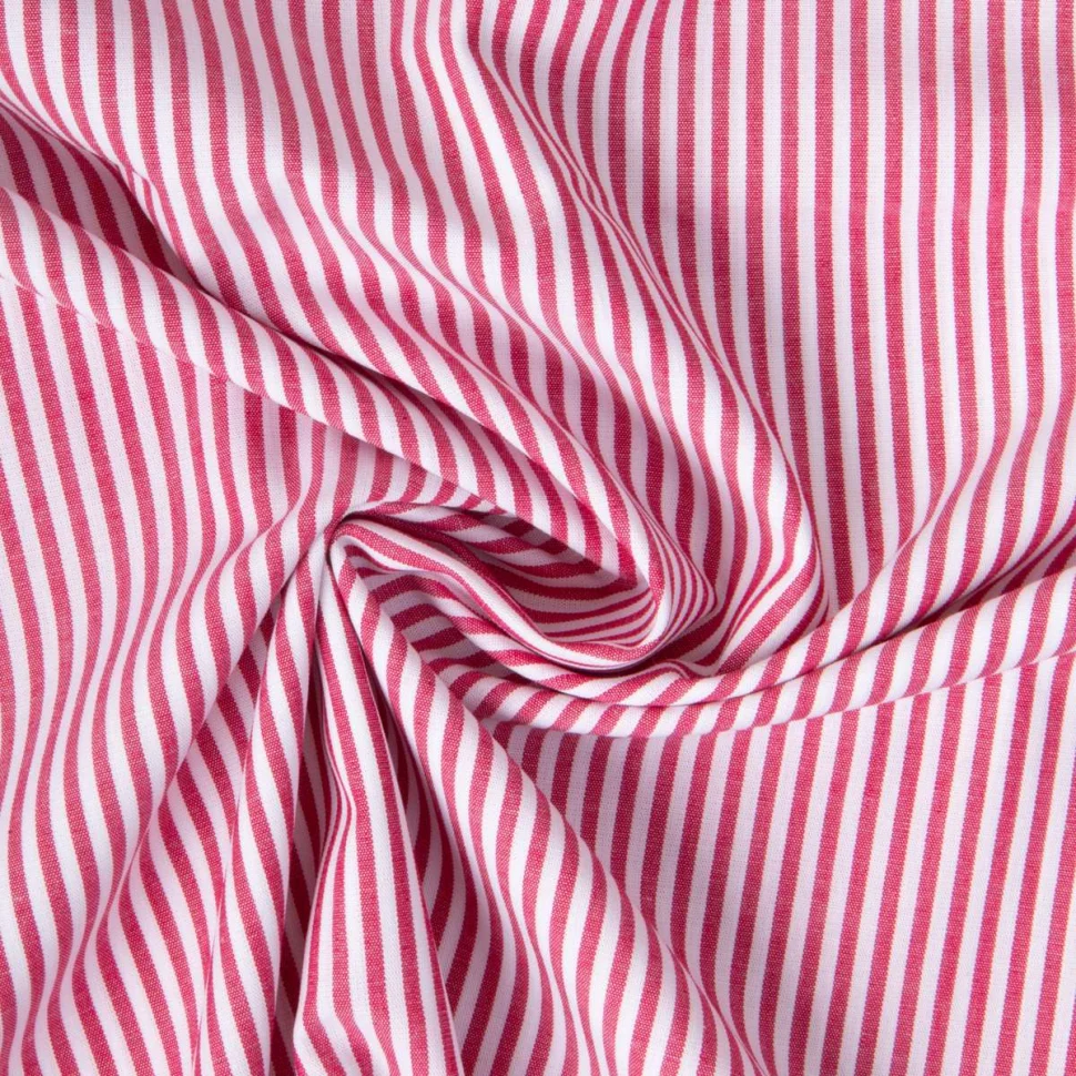 Tissu Vichy Coton rayé Rouge