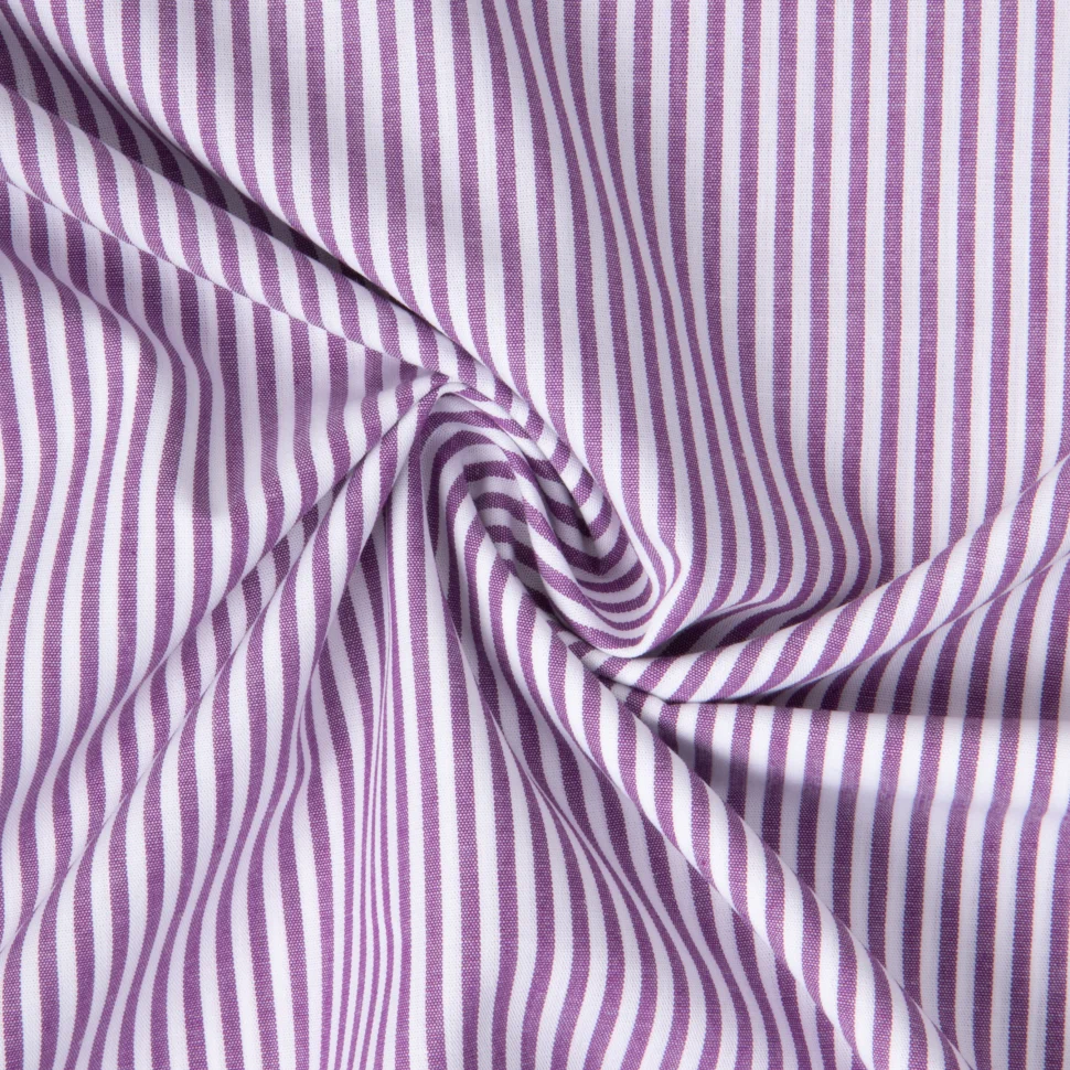 Tissu Vichy Coton rayé Violet