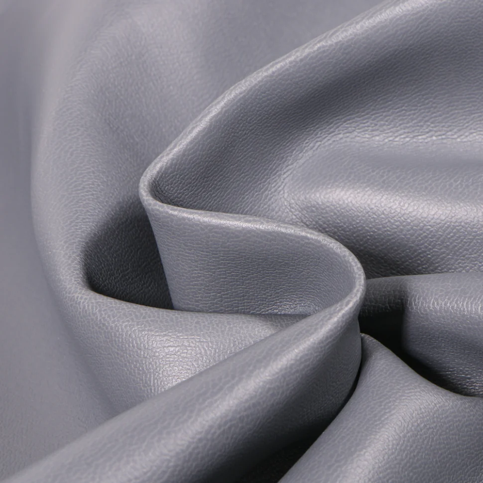 Tissu Simili cuir souple et épais uni Roma Gris